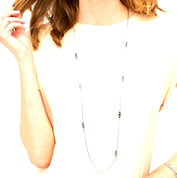 Brighton Jewelry - Infinity Sparkle Long Necklace

(Clear stone)